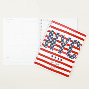 NYC Red, White & Blue Design Planner