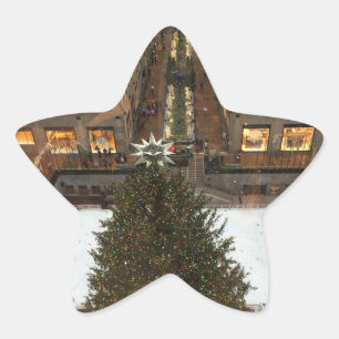 NYC Rockefeller Centre Christmas Tree Skating Rink Star Sticker