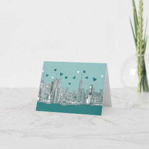 NYC romantic turquoise Card
