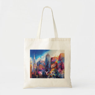 NYC Skyline Abstract Art Tote Bag