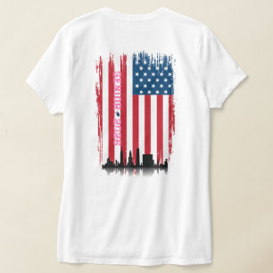 NYC Skyline American Flag Senior Year T-Shirt
