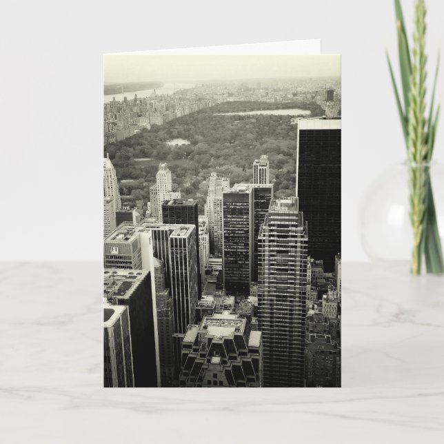 NYC Skyline and Central Park Card (Front)