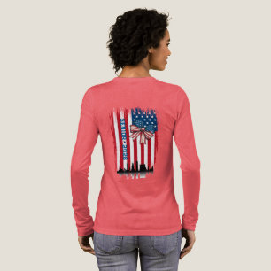 NYC Skyline Bow American Flag Senior Year T-Shirt Tri-Blend Shirt