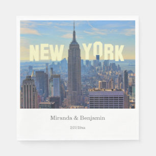 NYC Skyline ESB WTC 2C L Napkin