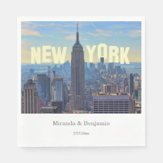 NYC Skyline ESB WTC 2C L Napkin