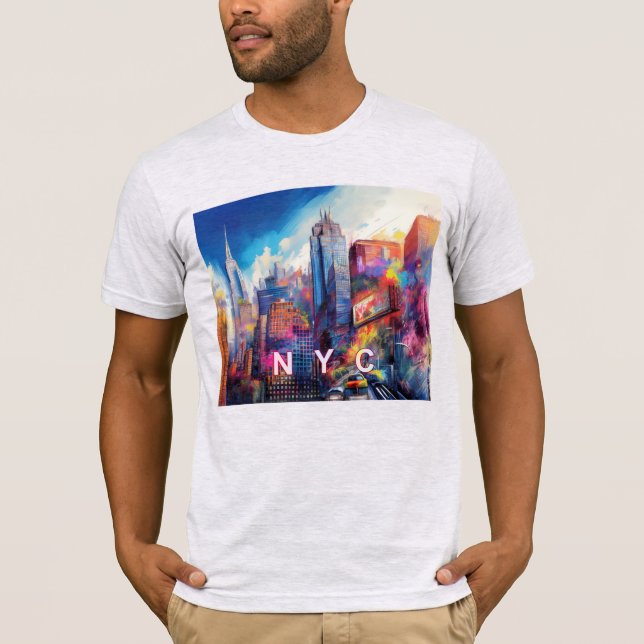 NYC Skyline Graffiti Art  T-Shirt (Front)