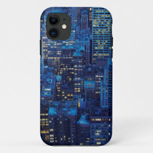 NYC Skyline, high angle view at dusk Case-Mate iPhone Case