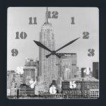 NYC Skyline IV Square Wall Clock<br><div class="desc">Travel</div>