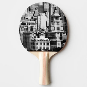 NYC Skyline IX Ping Pong Paddle