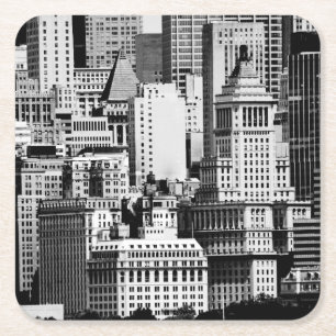 NYC Skyline IX Square Paper Coaster
