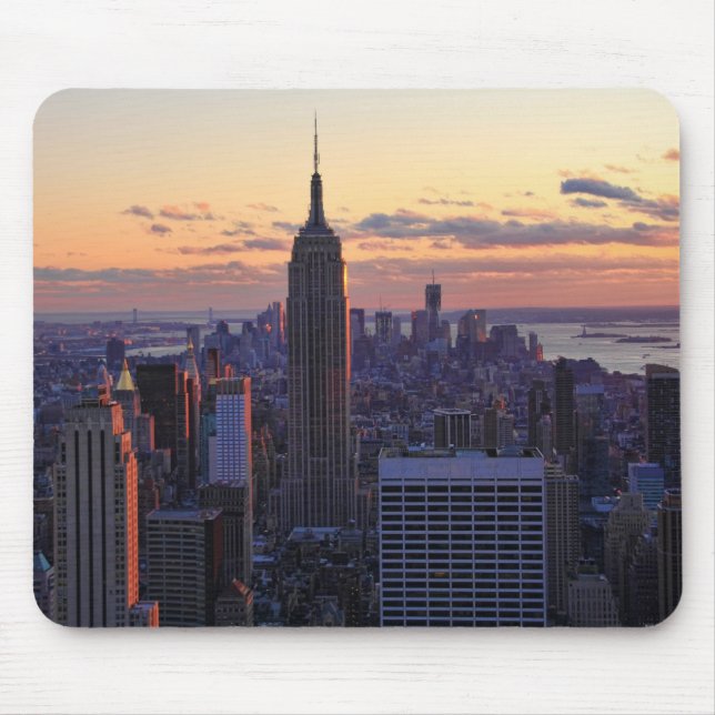 NYC Skyline just before sunset Mouse Pad (Front)
