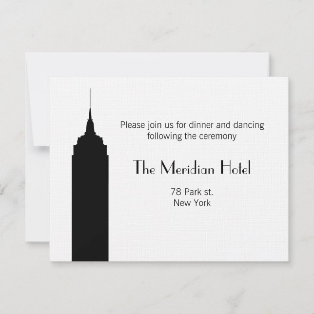 NYC Skyline Recption Card - Empire State Building (Front)