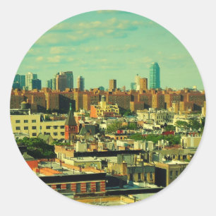 NYC Skyline round sticker