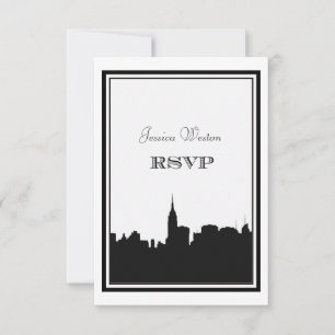 NYC Skyline Silhouette #2 DIY RSVP Card