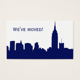 NYC Skyline Silhouette, ESB #1 Blue - We've Moved
