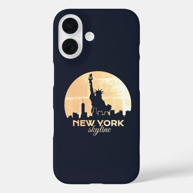 NYC Skyline Statue of Liberty Silhouette Case-Mate iPhone Case (Back)