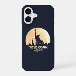 NYC Skyline Statue of Liberty Silhouette iPhone 16 Case