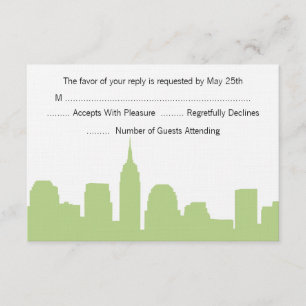 NYC Skyline Wedding RSVP Cards