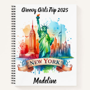 NYC skyline with the Statue of Liberty Notebook