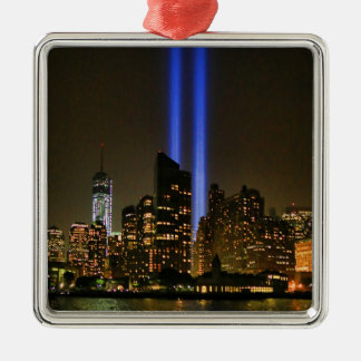 NYC Skyline: WTC 9/11 Tribute In Light 2013 #1 Metal Tree Decoration