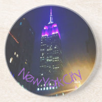 NYC Skyscraper Purple Empire State Building Night