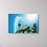 NYC Statue of Liberty and Jets Flying Above Poster