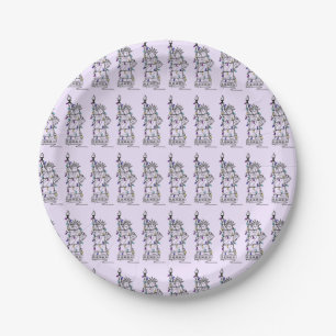 NYC Statue of Liberty Christmas Hanukkah Holiday Paper Plate