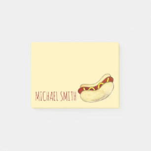 NYC Street Meat Hot Dog Hotdog Wiener Mustard Post-it Notes