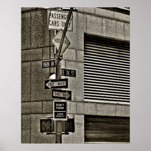 NYC Streetcorner Scene Poster