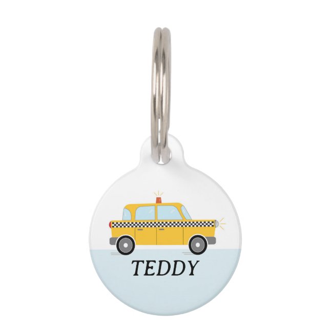 NYC TAXI (BLUE) PET TAG (Front)