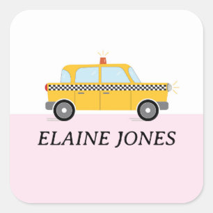 NYC TAXI SQUARE STICKER