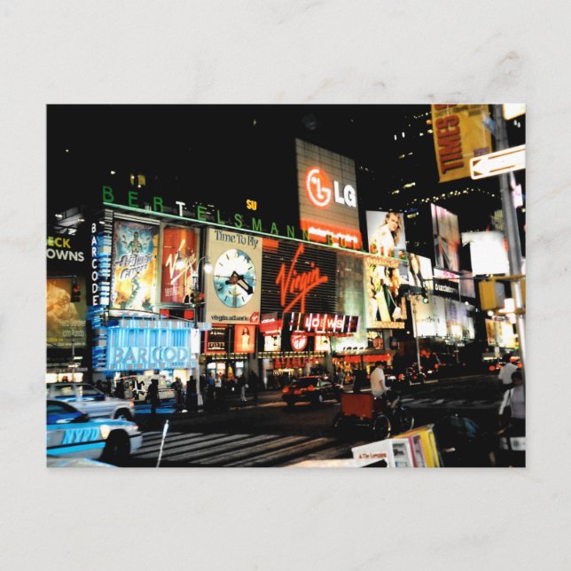 NYC Times Square Broadway New York City Postcard (Front)