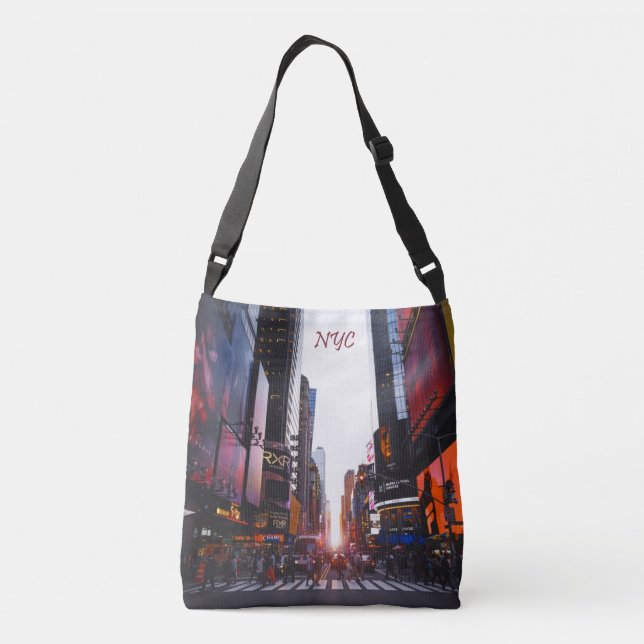 NYC Times Square New York City Crossbody Bag (Back)