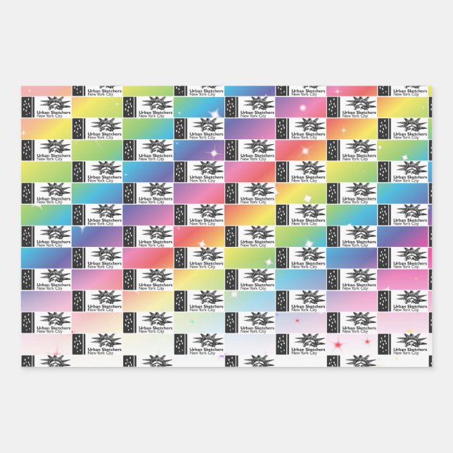 NYC Urban Sketchers Wrapping Paper (Front 3)
