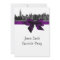 NYC Wide Skyline Etched BW Purple Sweet Sixteen