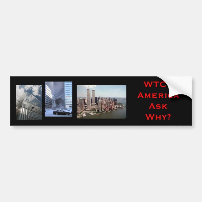 nyc, wtc7, wtc77, WTC7AmericaAsk Why? Bumper Sticker (Front)