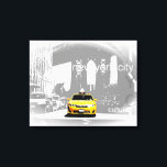 Nyc Yellow Taxi Brooklyn Bridge Pop Art Picture Canvas Print<br><div class="desc">New York City Nyc Yellow Taxi Brooklyn Bridge Pop Art Picture</div>