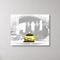 Nyc Yellow Taxi Brooklyn Bridge Pop Art Picture