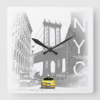 Nyc Yellow Taxi Brooklyn Bridge Pop Art Picture