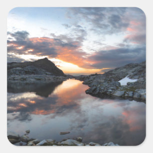 Nydiver Lakes Sunrise - Ansel Adams Wilderness Square Sticker