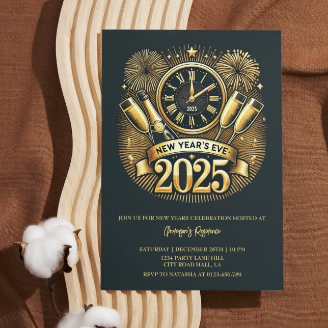 NYE 2025 Invitation Electronic New Years Eve Party (Creator Uploaded)