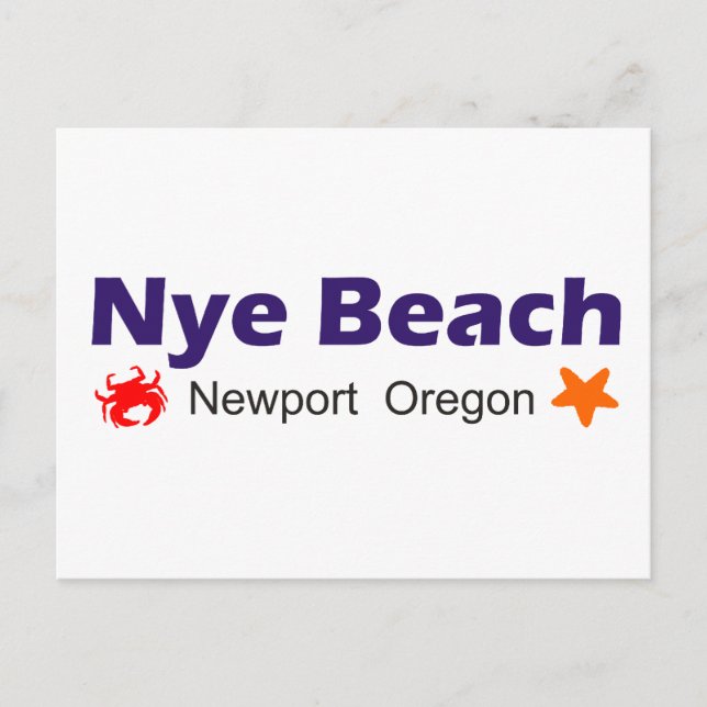 Nye Beach Newport Oregon Postcard (Front)