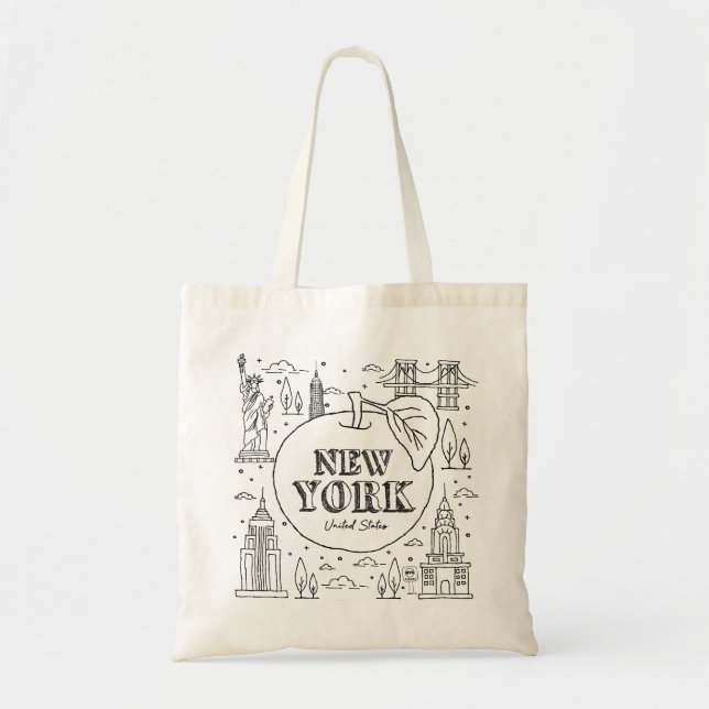 NYE New York Vacation Souvenirs NYC Gift Tote Bag (Front)