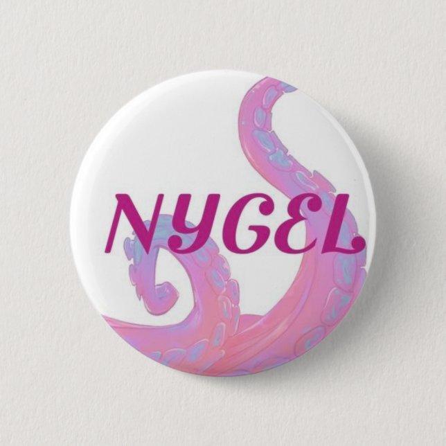 NYGEL pink and white button (Front)