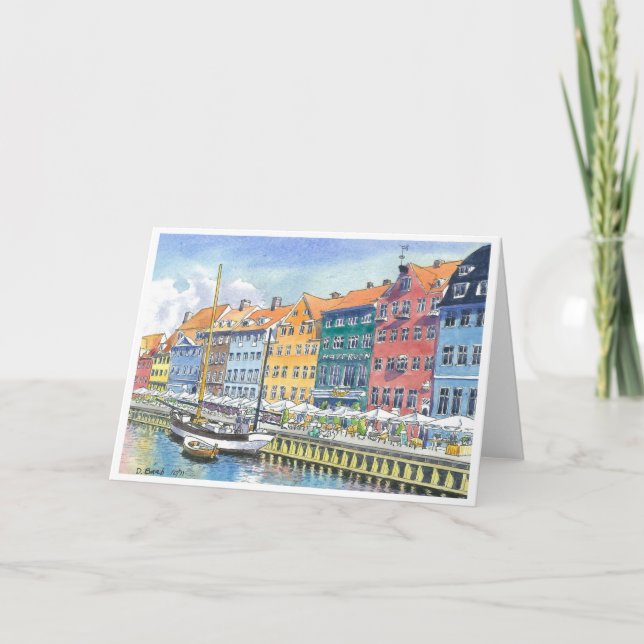 Nyhaven, Copehagen, Denmark Card (Front)