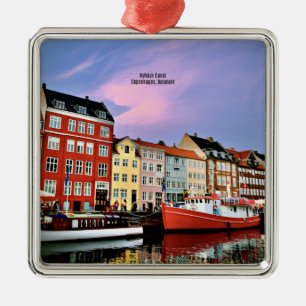 Nyhavn Canal, Copenhagen, Denmark,  Metal Tree Decoration