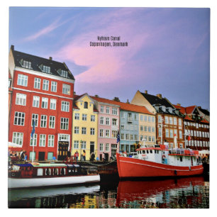 Nyhavn Canal, Copenhagen, Denmark,  Tile