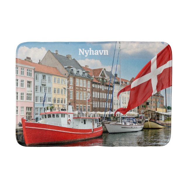 Nyhavn Copenhagen Denmark Bath Mat (Front)