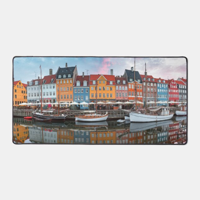 Nyhavn Copenhagen Denmark Desk Mat (Front)