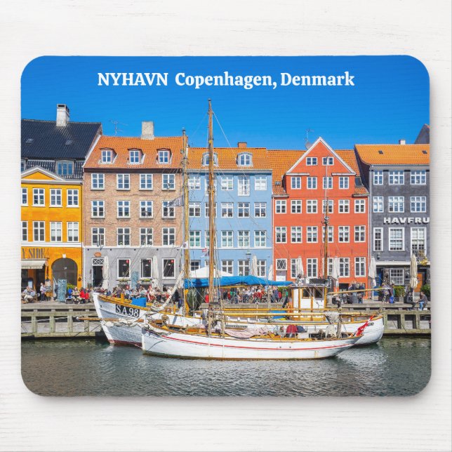 Nyhavn Copenhagen Denmark Mouse Pad (Front)